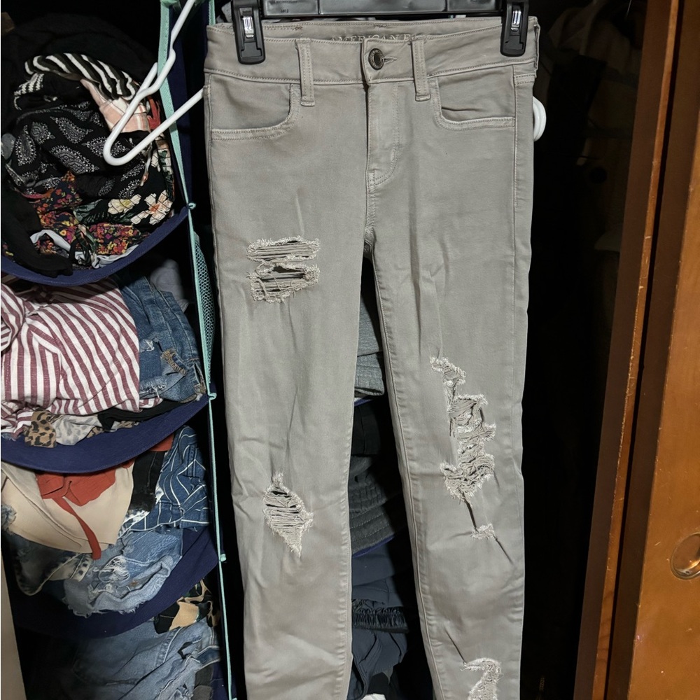 American Eagle Outfitters Light Gray Jeans